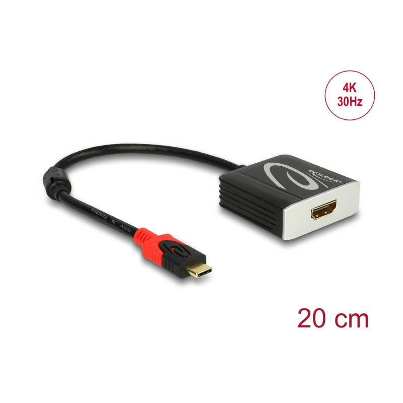 Delock Adapter USB Type-C™ Stecker - HDMI Buchse (DP Alt Mode) 4K 30 Hz