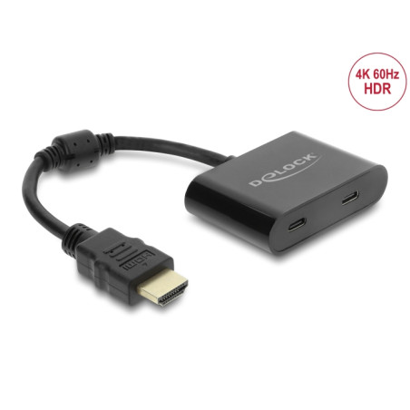 Delock Adapter HDMI Stecker zu USB Type-C™ Buchse (DP Alt Mode) 4K 60 Hz