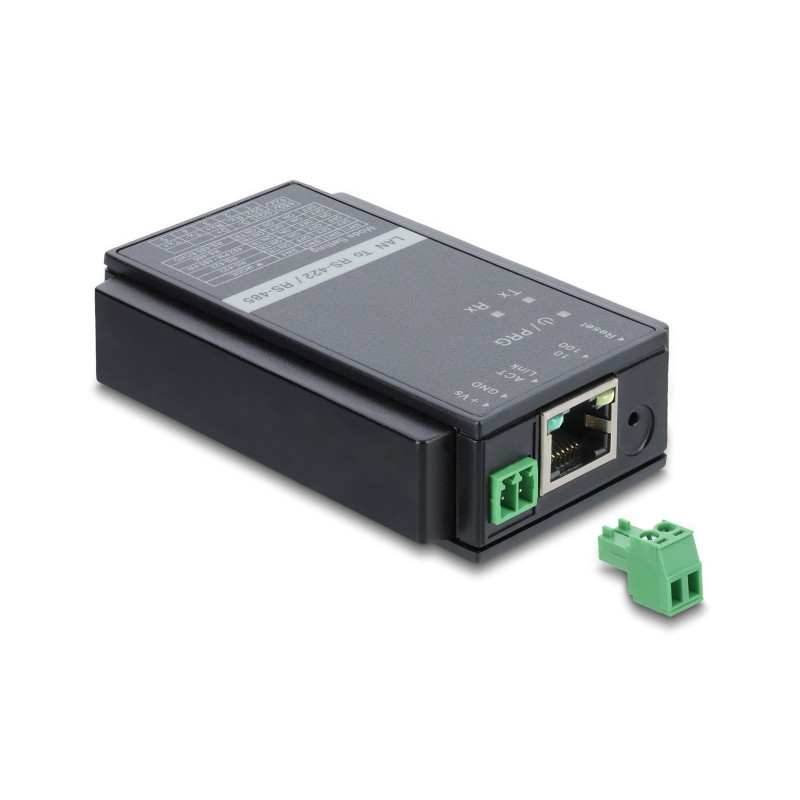 Delock Konverter Ethernet LAN TCP/IP RJ45 zu RS-485/RS-422 Terminalblock mit Überspannungsschutz
