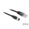 Navilock Anschlusskabel M8 Buchse wasserdicht Seriell zu RJ45 Stecker 2,8 m