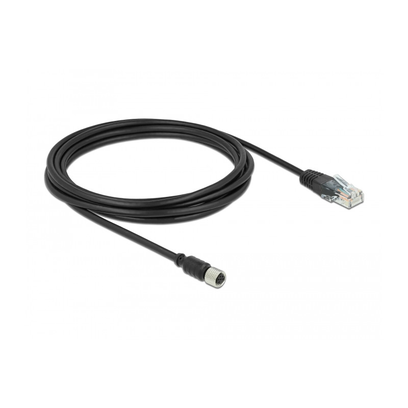 Navilock Anschlusskabel M8 Buchse wasserdicht Seriell zu RJ45 Stecker 2,8 m