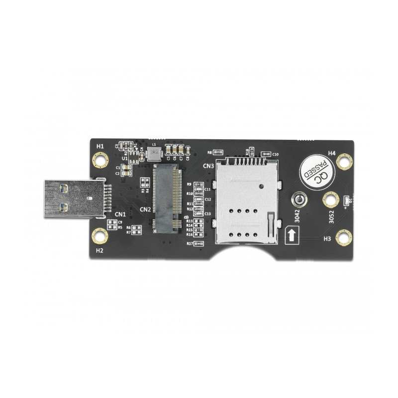 Delock USB 3.0 Konverter Typ-A Stecker zu M.2 Key B mit SIM Slot