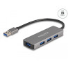 Delock 4 Port USB 5 Gbps Hub mit USB Typ-A Anschluss – USB Typ-A Buchsen seitlich