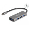 Delock 4 Port USB 5 Gbps Hub mit USB Type-C™ Anschluss – USB Typ-A Buchsen seitlich