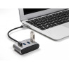 Delock 4 Port USB 5 Gbps Hub mit USB Typ-A Anschluss – USB Typ-A Buchsen oben