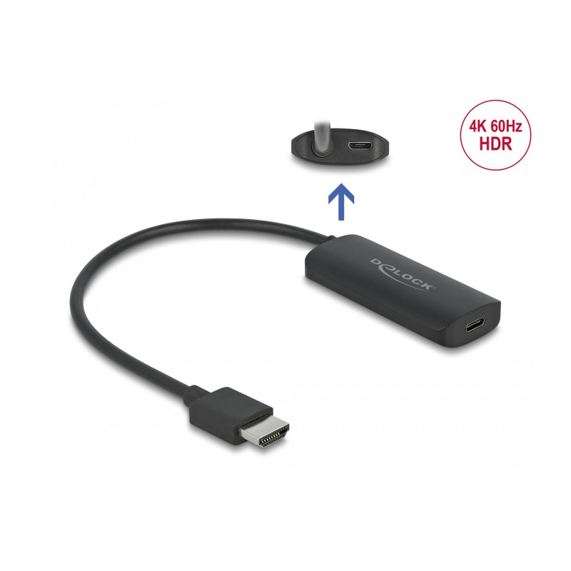 Delock Adapter HDMI-A Stecker zu USB Type-C™ Buchse (DP Alt Mode) 4K 60 Hz