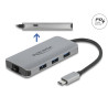 Delock USB 3.2 Gen 1 Hub mit 4 Ports und Gigabit LAN und PD
