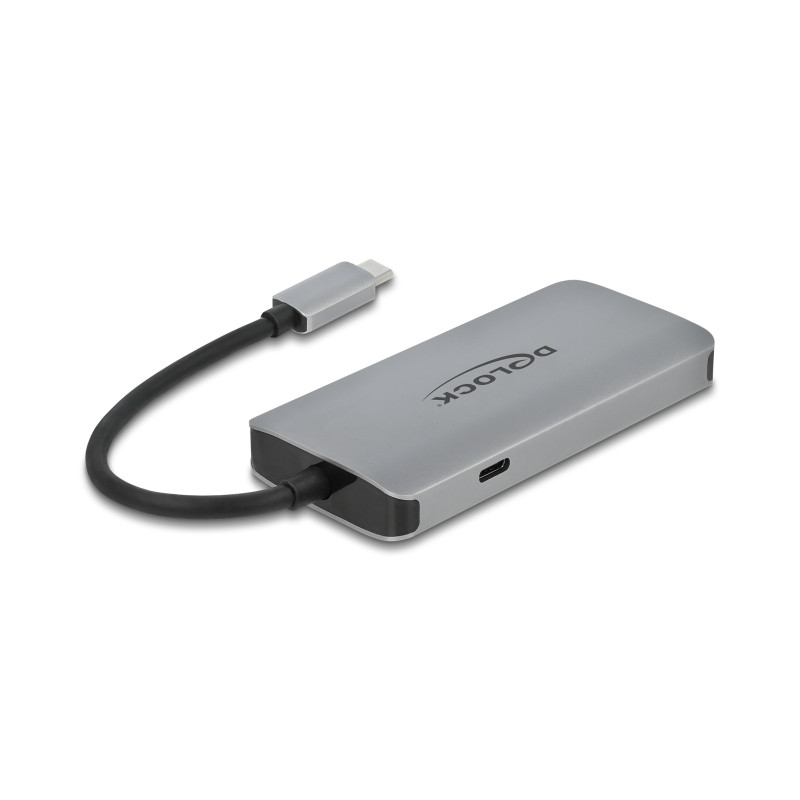 Delock USB 3.2 Gen 1 Hub mit 4 Ports und Gigabit LAN und PD