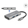 Delock Externer USB 10 Gbps USB Type-C™ Hub mit 2 x USB Typ-A und 2 x USB Type-C™