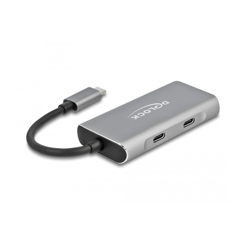 Delock Externer USB 10 Gbps USB Type-C™ Hub mit 2 x USB Typ-A und 2 x USB Type-C™
