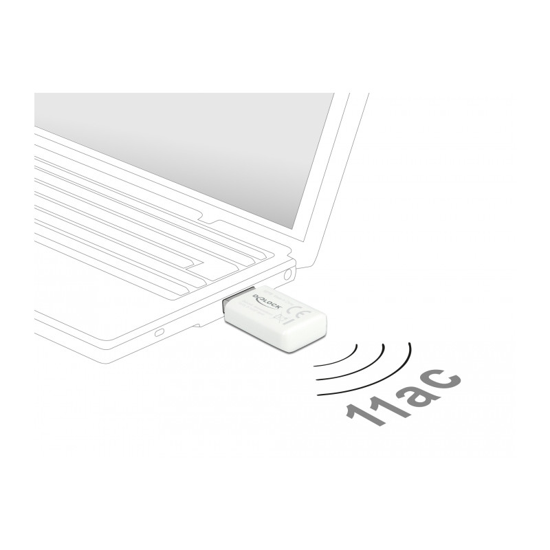 Delock USB Dualband WLAN ac/a/b/g/n Micro Stick 867 + 300 Mbps