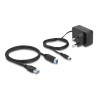 Delock USB 5 Gbps Hub mit 4 Ports + 1 Schnellladeport mit Schalter und Beleuchtung