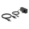 Delock USB 5 Gbps Hub mit 4 Ports + 1 Schnellladeport + 1 USB-C™ PD 3.0 Port mit Schalter und Beleuchtung