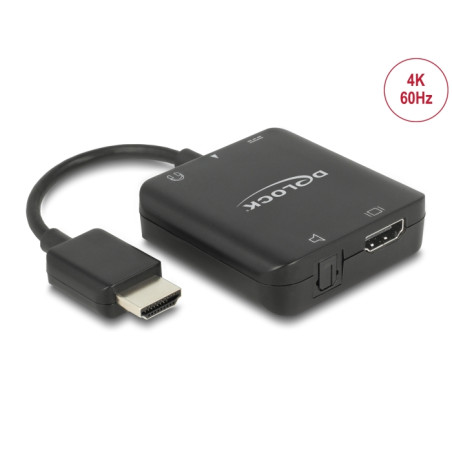 Delock HDMI Audio Extractor 4K 60 Hz kompakt
