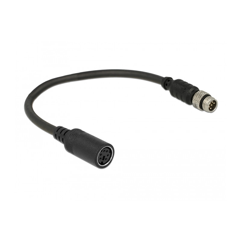 Navilock Anschlusskabel M8 6 Pin Stecker wasserdicht - MD6 Buchse RS-232 0,2 m