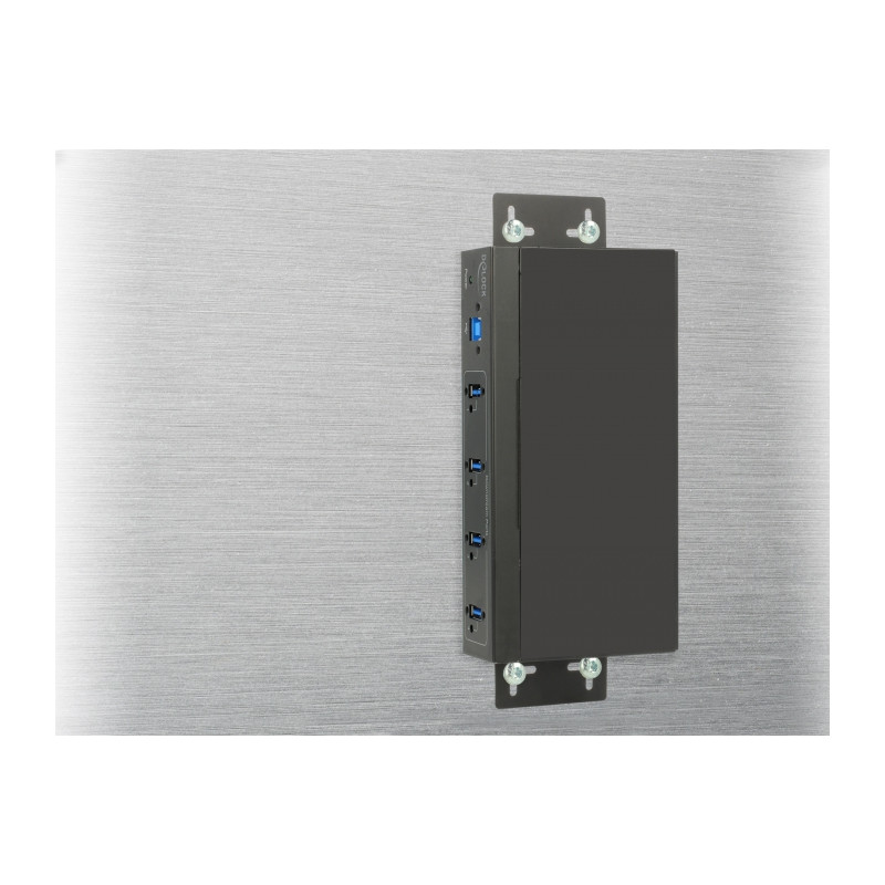 Delock Externer Industrie Hub 4 x USB 5 Gbps Typ-A mit 20 kV ESD Schutz