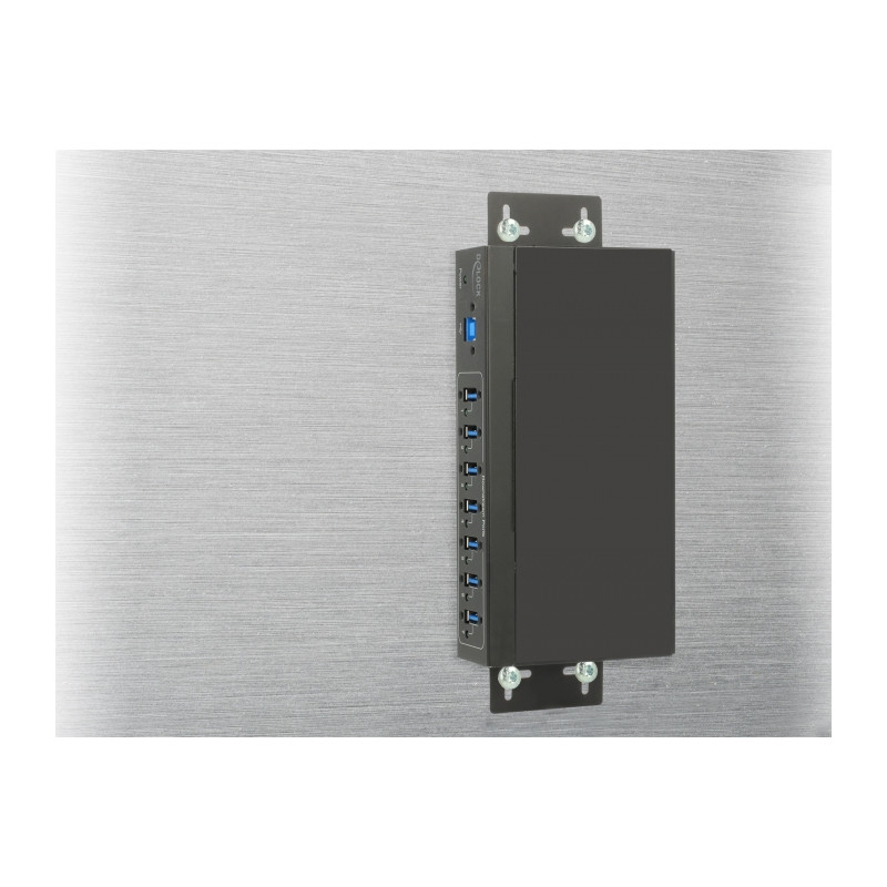 Delock Externer Industrie Hub 7 x USB 3.0 Typ-A mit 20 kV ESD Schutz