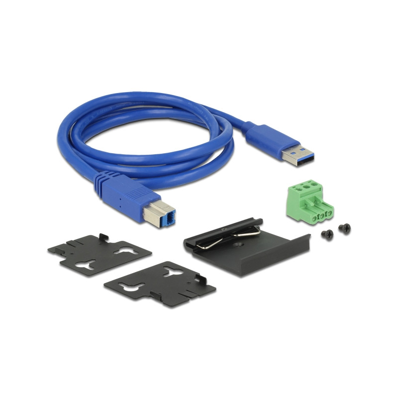 Delock Externer Industrie Hub 7 x USB 3.0 Typ-A mit 20 kV ESD Schutz