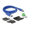 Delock Externer Industrie Hub 7 x USB 3.0 Typ-A mit 20 kV ESD Schutz