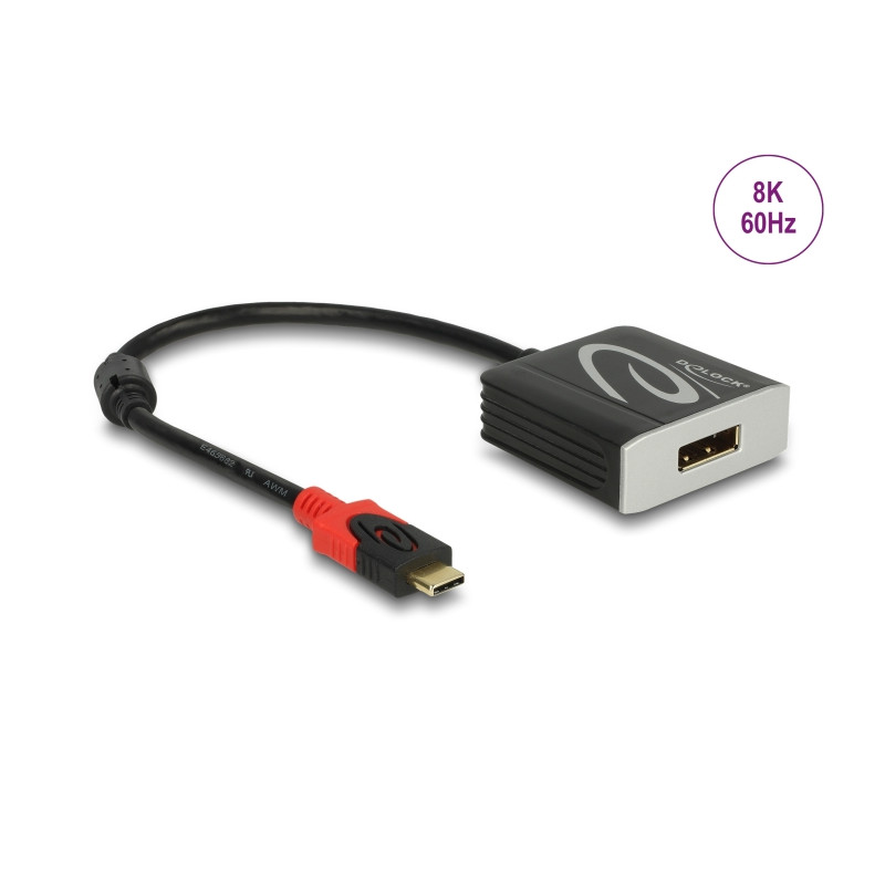 Delock Adapter USB Type-C™ Stecker zu DisplayPort Buchse (DP Alt Mode) 8K 60 Hz