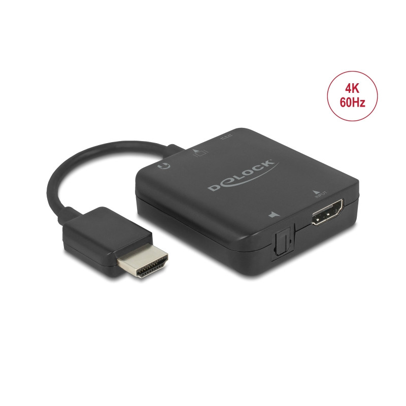 Delock HDMI Audio Extractor 4K 60 Hz kompakt