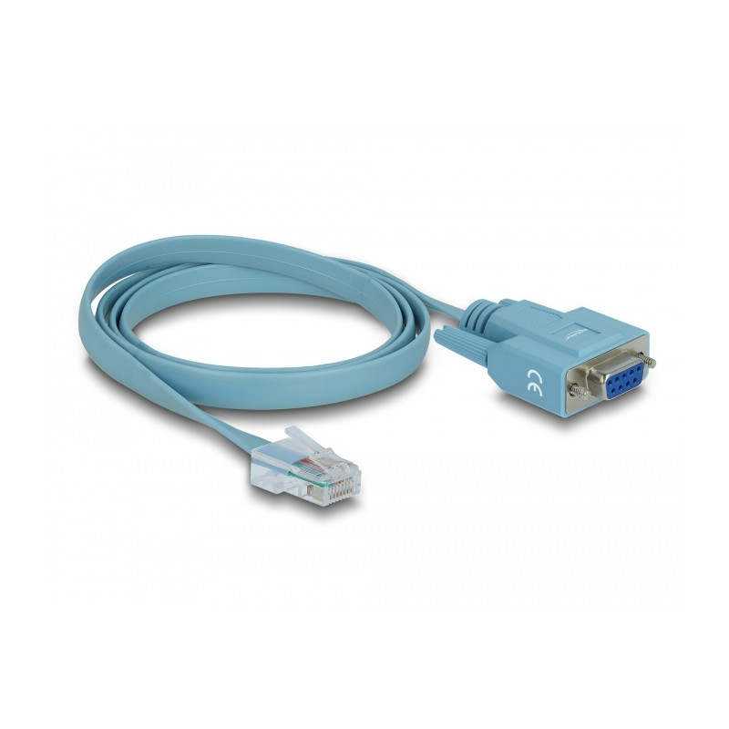 Delock Adapter RS-232 DB9 Buchse - 1 x Seriell RS-232 RJ45 Stecker 1 m