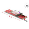 Delock Konverter M.2 Key M Stecker - M.2 Key E Slot für USB und PCIe Module