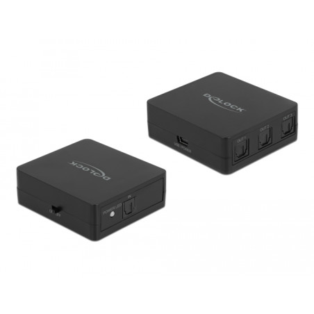 Delock S/PDIF TOSLINK Splitter 1 In 3 Out mit USB Stromversorgung