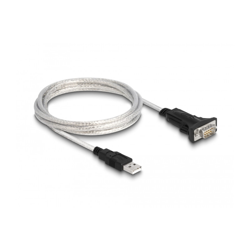 Delock Adapter USB 2.0 Typ-A zu 1 x Seriell RS-422/485 Stecker mit 6 Pin Terminalblock Adapter 5 V 1,8 m