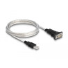 Delock Adapter USB 2.0 Typ-A zu 1 x Seriell RS-422/485 Stecker mit 6 Pin Terminalblock Adapter 5 V 1,8 m