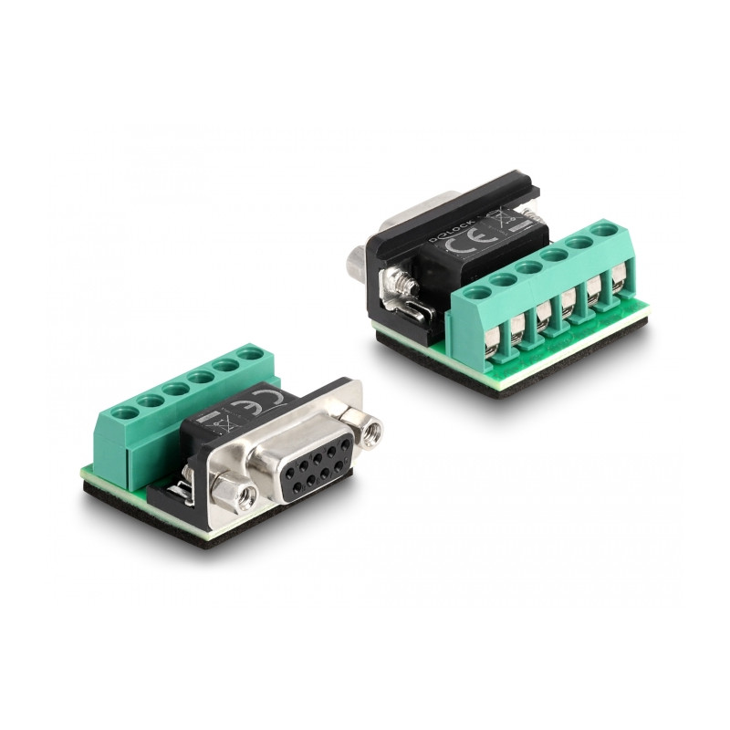 Delock Adapter USB 2.0 Typ-A zu 1 x Seriell RS-422/485 Stecker mit 6 Pin Terminalblock Adapter 5 V 1,8 m