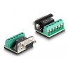 Delock Adapter USB 2.0 Typ-A zu 1 x Seriell RS-422/485 Stecker mit 6 Pin Terminalblock Adapter 5 V 1,8 m