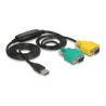 Delock Adapter USB 2.0 Typ-A - 2 x Seriell DB9 RS-232