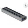 Delock Externer USB 5 Gbps Hub mit 16 Ports + Schalter