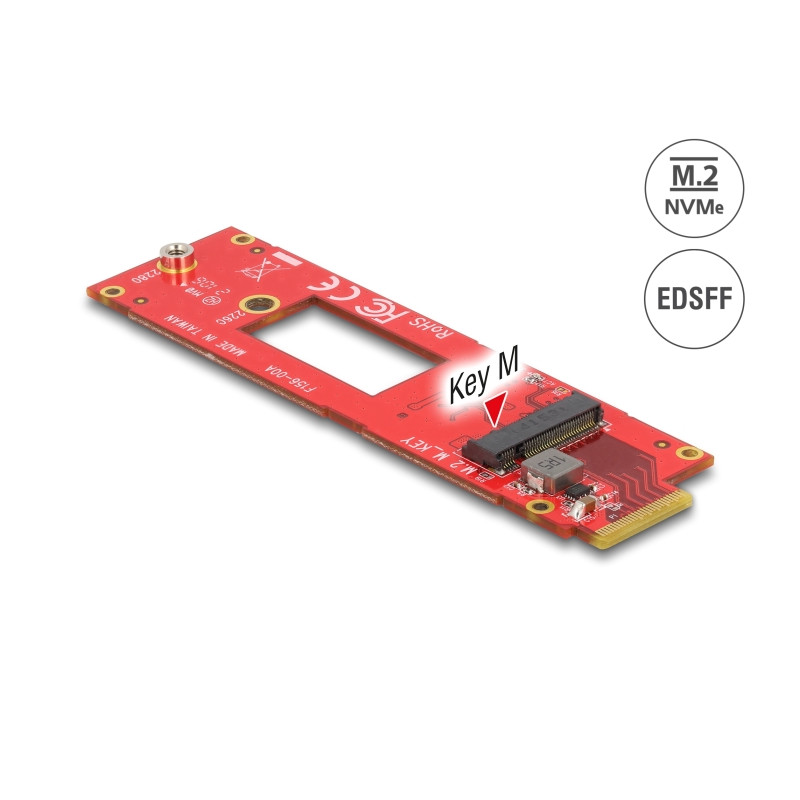 Delock Konverter EDSFF E1.S zu M.2 Key M Slot NVMe