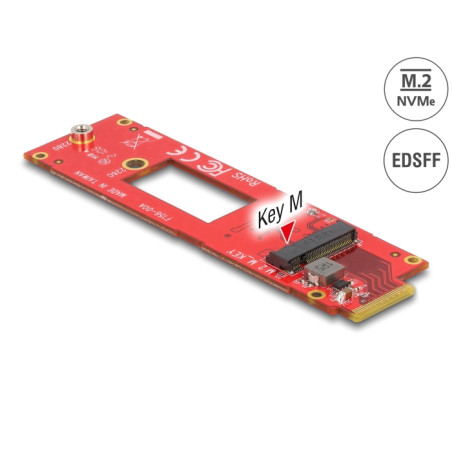 Delock Konverter EDSFF E1.S zu M.2 Key M Slot NVMe