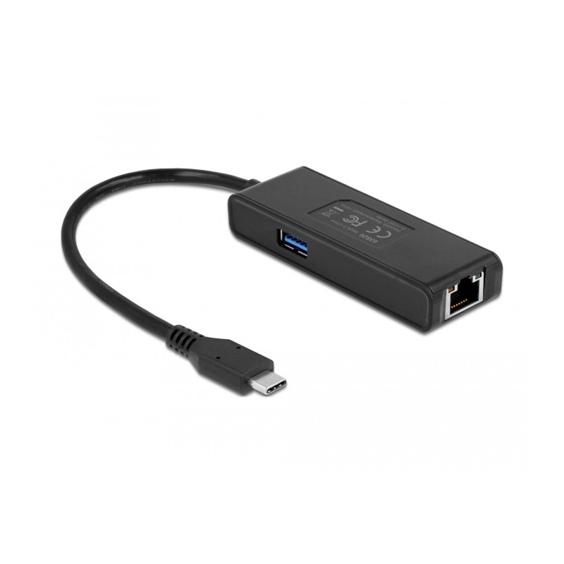 Delock USB Type-C™ Adapter zu 2,5 Gigabit LAN mit USB Typ-A Buchse