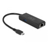Delock USB Type-C™ Adapter zu 2,5 Gigabit LAN mit USB Typ-A Buchse