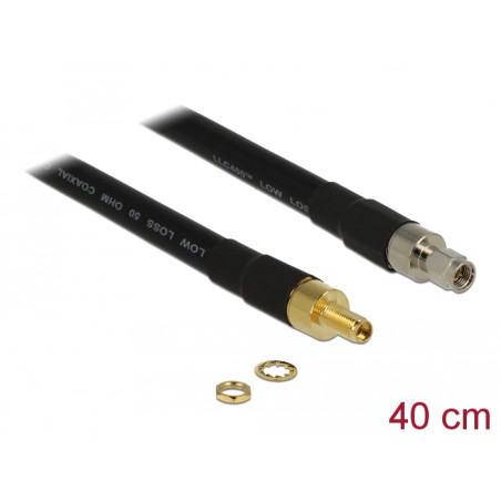Delock Antennenkabel SMA Stecker - SMA Buchse CFD400 LLC400 0,4 m low loss