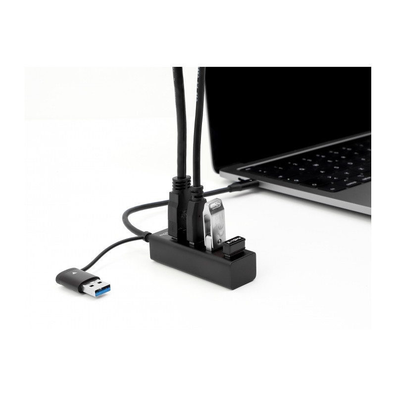 Delock 4 Port USB 5 Gbps Hub mit USB Type-C™ oder USB Typ-A Anschluss
