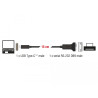 Delock Adapter USB Type-C™ zu 1 x Seriell RS-232 D-Sub 9 Pin Stecker mit Muttern 0,25 m