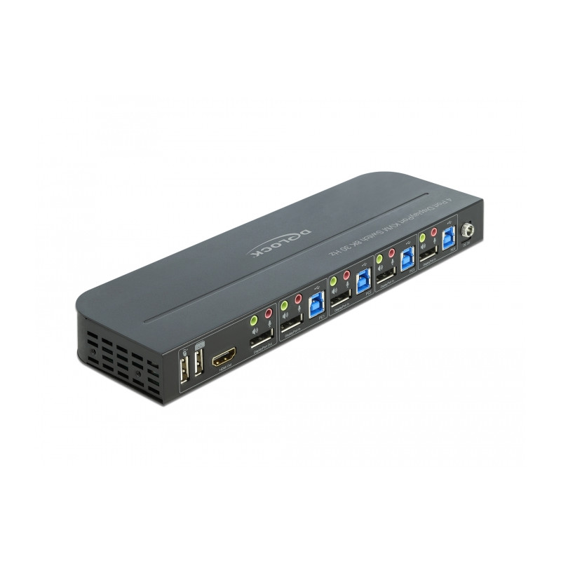 Delock DisplayPort 1.4 KVM Switch 8K 30 Hz mit USB 5 Gbps und Audio