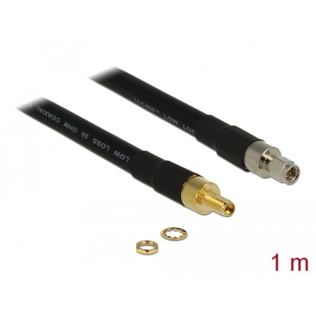Delock Antennenkabel SMA Stecker - SMA Buchse CFD400 LLC400 1 m low loss