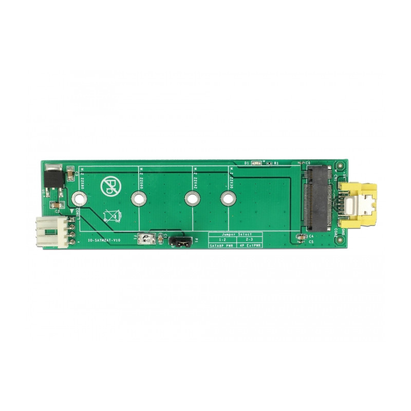 Delock Konverter SATA Pin 8 Power Buchse - M.2 Key B Slot