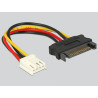 Delock Konverter SATA Pin 8 Power Buchse - M.2 Key B Slot