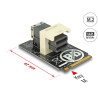 Delock Adapter M.2 Key M - SFF-8643 NVMe horizontal 2242