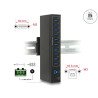 Delock Externer Industrie Hub 10 x USB 5 Gbps Typ-A mit 20 kV ESD Schutz