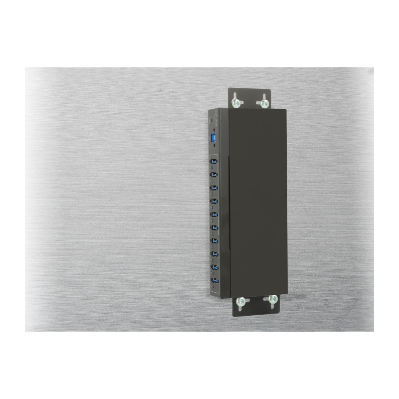 Delock Externer Industrie Hub 10 x USB 5 Gbps Typ-A mit 20 kV ESD Schutz