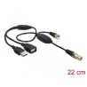 Delock Antennenkabel F Buchse - F Stecker mit Phantomspeisung 5 V über USB 22 cm