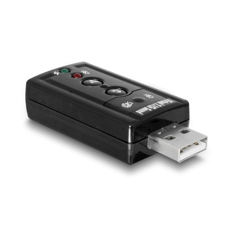 Delock Externer USB 2.0 Sound Adapter Virtual 7.1 - 24 bit / 96 kHz mit S/PDIF